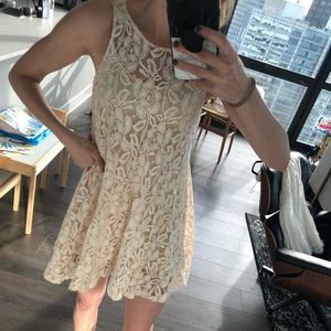Lace free people dress cream XS